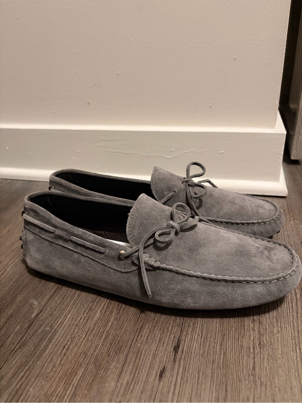 Suede Gray Men’s Driving Loafers - Slip-On Casual Moccasins